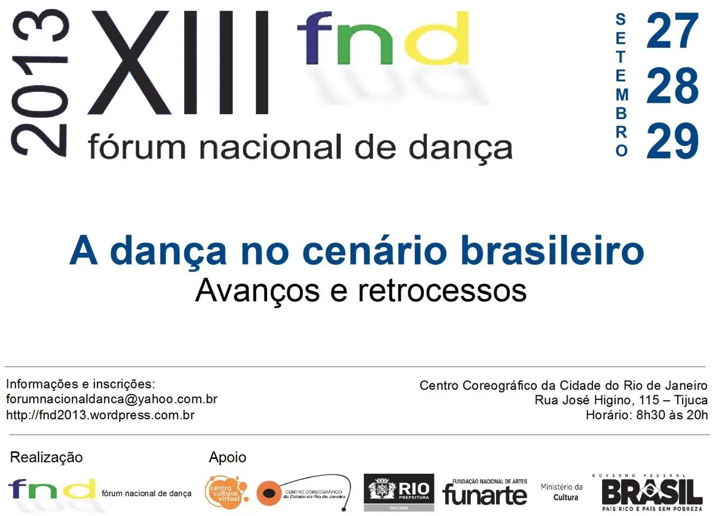 XIII Fórum Nacional de Dança